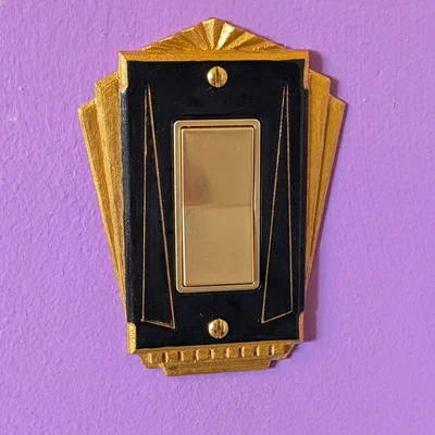 Ốp che công tắc Decora 1 khe phong cách Art Deco