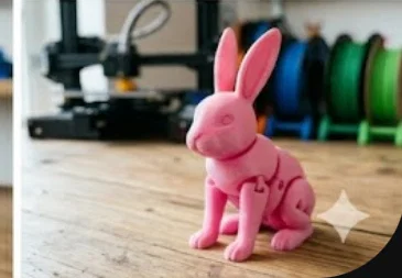 Mô hình chú thỏ linh hoạt 3D - Đồ chơi trang trí cực đáng yêu - Image 1
