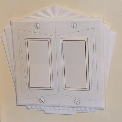 Mặt che công tắc Decora đôi phong cách Art Deco