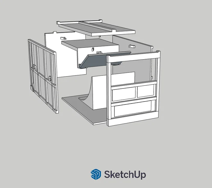 Mô hình Komprimator (Thùng chứa nén rác) in 3D chi tiết - Image 3