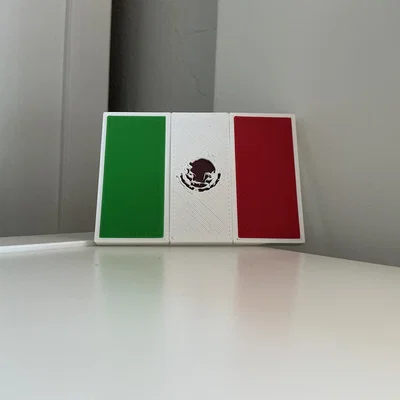 Mô hình cờ Mexico 3D lắp ráp không cần máy in đa màu