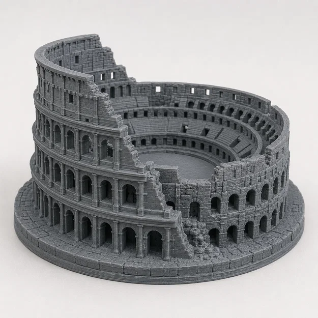 Mô hình 3D Đấu trường La Mã (Colosseum) chi tiết sắc nét - Image 1