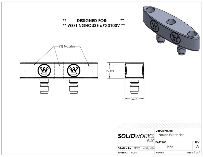 Adapter giá giữ đầu phun máy rửa áp lực Westinghouse Electric (ePX3100V) - Image 4