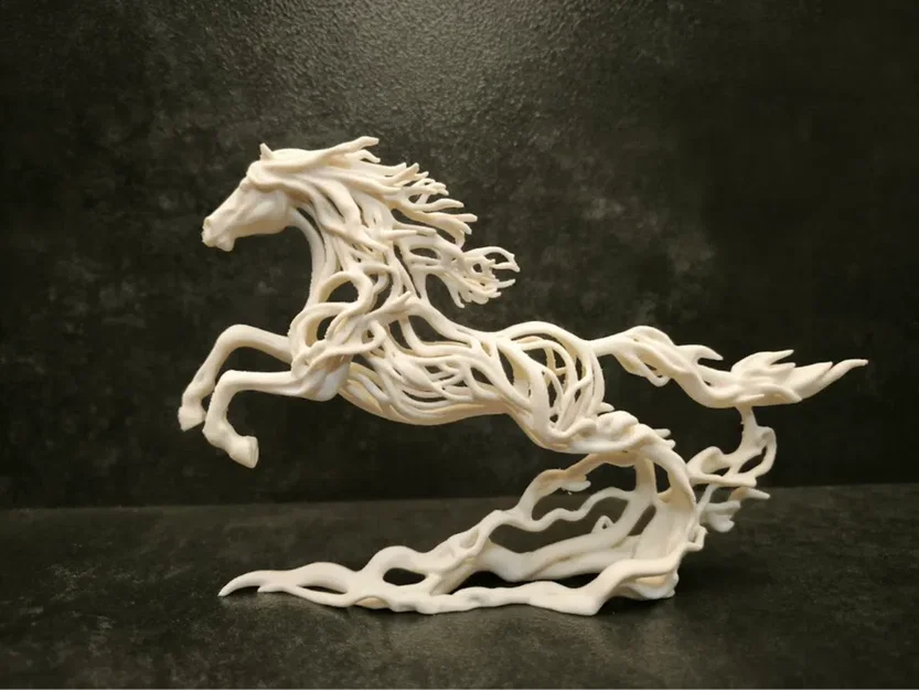 Mô hình 3D Ngựa phong thủy nghệ thuật Year of the Horse cực đẹp - Image 1
