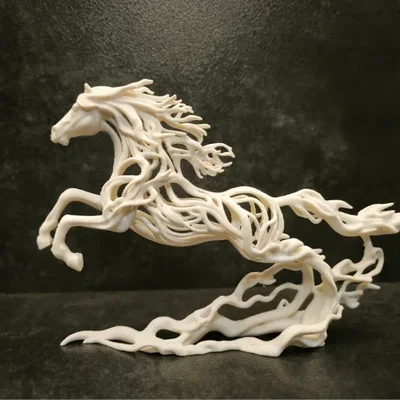 Mô hình 3D Ngựa phong thủy nghệ thuật Year of the Horse cực đẹp