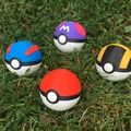 Mô hình Pokeball in 3D với cơ chế đóng mở nam châm cực chất - Thumbnail 3