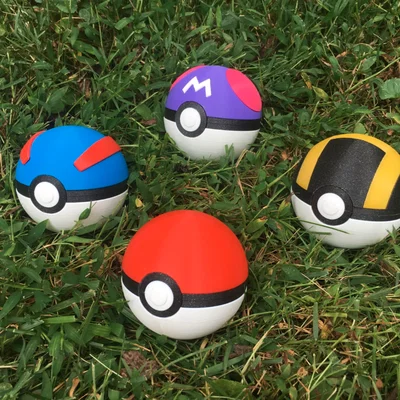 Mô hình Pokeball in 3D với cơ chế đóng mở nam châm cực chất