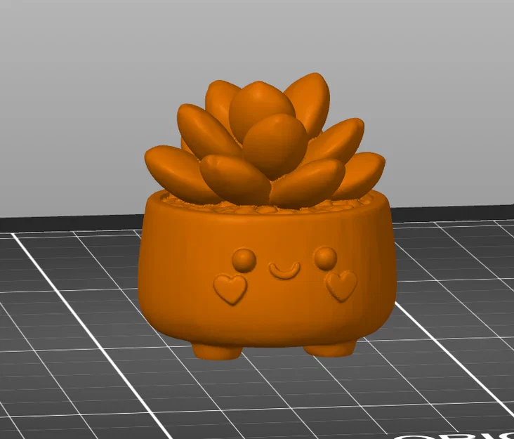 Mẫu in 3D chậu cây Happy Flower dễ thương với họa tiết trái tim - Image 3