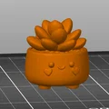 Mẫu in 3D chậu cây Happy Flower dễ thương với họa tiết trái tim - Thumbnail 3