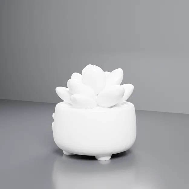 Mẫu in 3D chậu cây Happy Flower dễ thương với họa tiết trái tim - Image 4