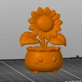 Mô hình chậu hoa hướng dương chibi trang trí bàn làm việc cực xinh - Thumbnail 3