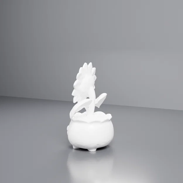 Mô hình chậu hoa hướng dương chibi trang trí bàn làm việc cực xinh - Image 5