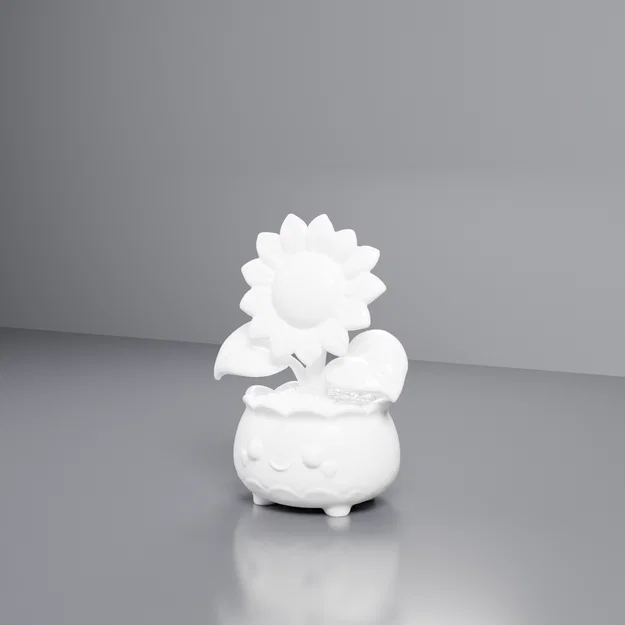 Mô hình chậu hoa hướng dương chibi trang trí bàn làm việc cực xinh - Image 6