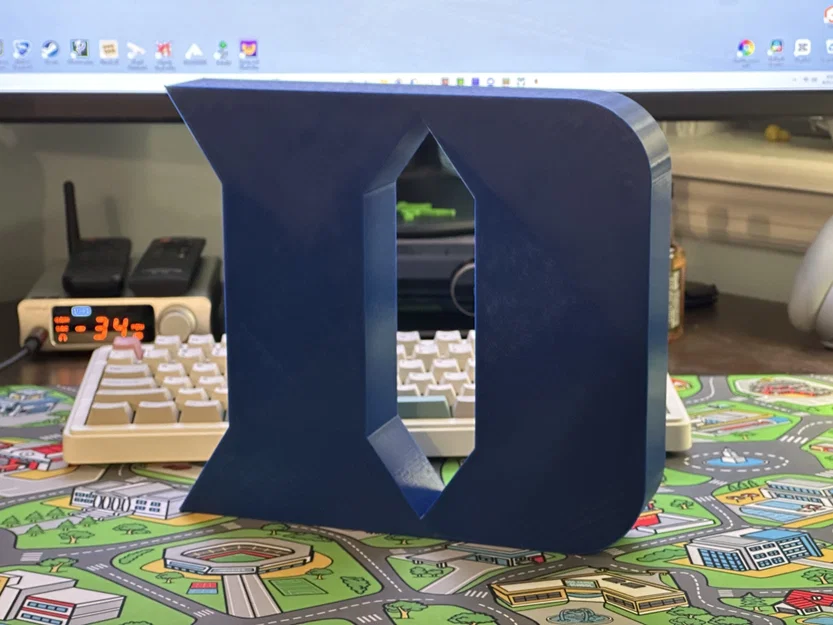 Mô hình logo Duke University in 3D trang trí bàn làm việc - Image 1