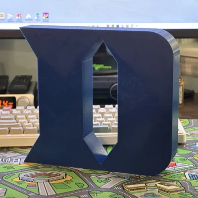 Mô hình logo Duke University in 3D trang trí bàn làm việc