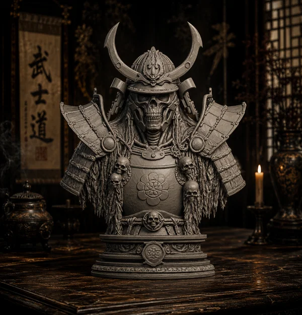 Tượng Bán Thân Samurai Bất Tử - Undead Samurai Bust - Image 1