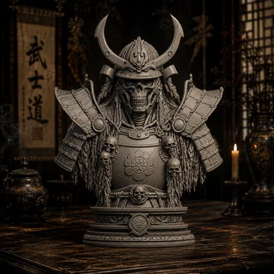 Tượng Bán Thân Samurai Bất Tử - Undead Samurai Bust