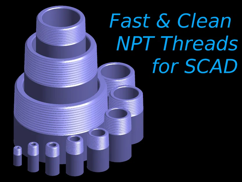 Công cụ SCAD tạo chi tiết ren NPT - Image 1