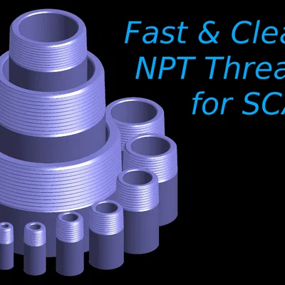 Công cụ SCAD tạo chi tiết ren NPT