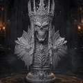 Skull King Bust – Mô hình 3D bán thân Vua Xương Sọ phong cách Dark Fantasy - Thumbnail 1