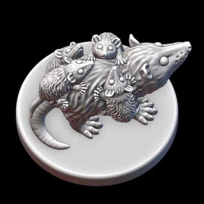 Bộ sưu tập mô hình Opossum dễ thương