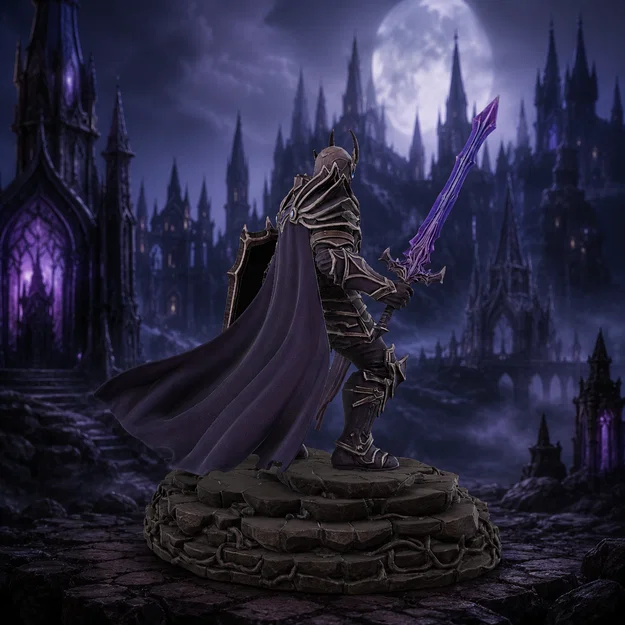 Bloodbound Realms – Dark Elf – Nightveil Aegis (Mô hình STL 3D Dark Fantasy) - Image 3