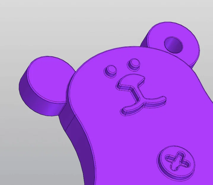 Móc khóa chú gấu nhỏ dễ thương (Bear Keychain) - Thiết kế in 3D - Image 3