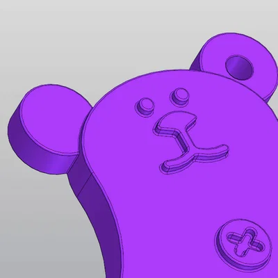 Móc khóa chú gấu nhỏ dễ thương (Bear Keychain) - Thiết kế in 3D