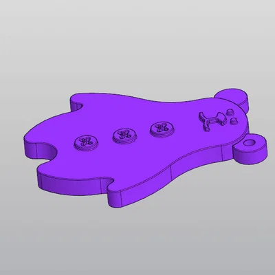Móc khóa chú gấu nhỏ dễ thương (Bear Keychain) - Thiết kế in 3D