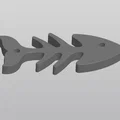 Mẫu móc khóa hình xương cá (Fish skeleton Keychain) siêu cute - Thumbnail 2