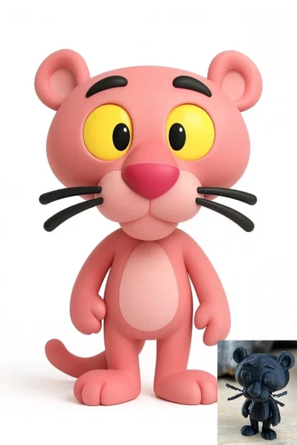 Mô hình Chibi Pink Panther đáng yêu - Image 1