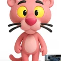 Mô hình Chibi Pink Panther đáng yêu - Thumbnail 1