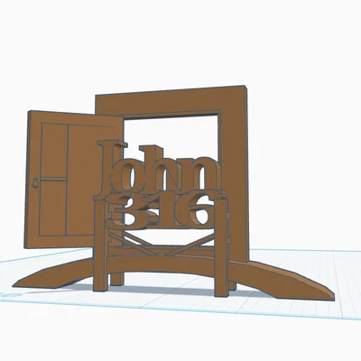 Mô hình trang trí 3D John 3:16 - Cánh cửa đầy cảm hứng
