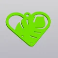 Móc khóa trái tim hình lá Monstera - Quà tặng Valentine độc đáo - Thumbnail 2
