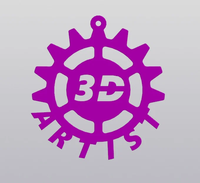 Móc khóa bánh răng 3D Artist - Phụ kiện độc đáo cho tín đồ in 3D - Image 1