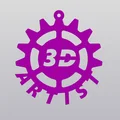 Móc khóa bánh răng 3D Artist - Phụ kiện độc đáo cho tín đồ in 3D - Thumbnail 1