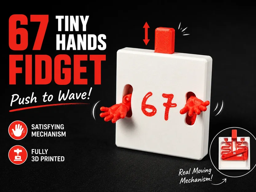 Đồ chơi Fidget bàn tay vẫy 67 độc đáo - Mô hình in 3D giải trí - Image 1