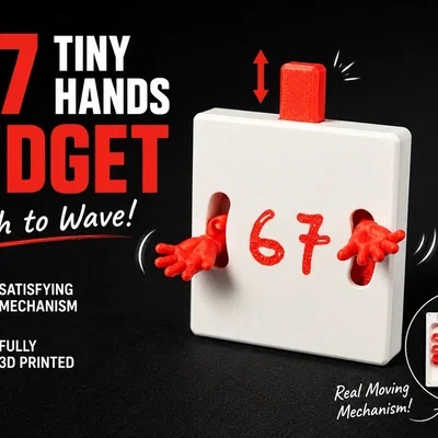 Đồ chơi Fidget bàn tay vẫy 67 độc đáo - Mô hình in 3D giải trí
