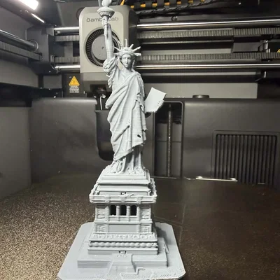 Mô hình Tượng Nữ thần Tự do kết hợp Đế nến / Bản in 3D sắc nét