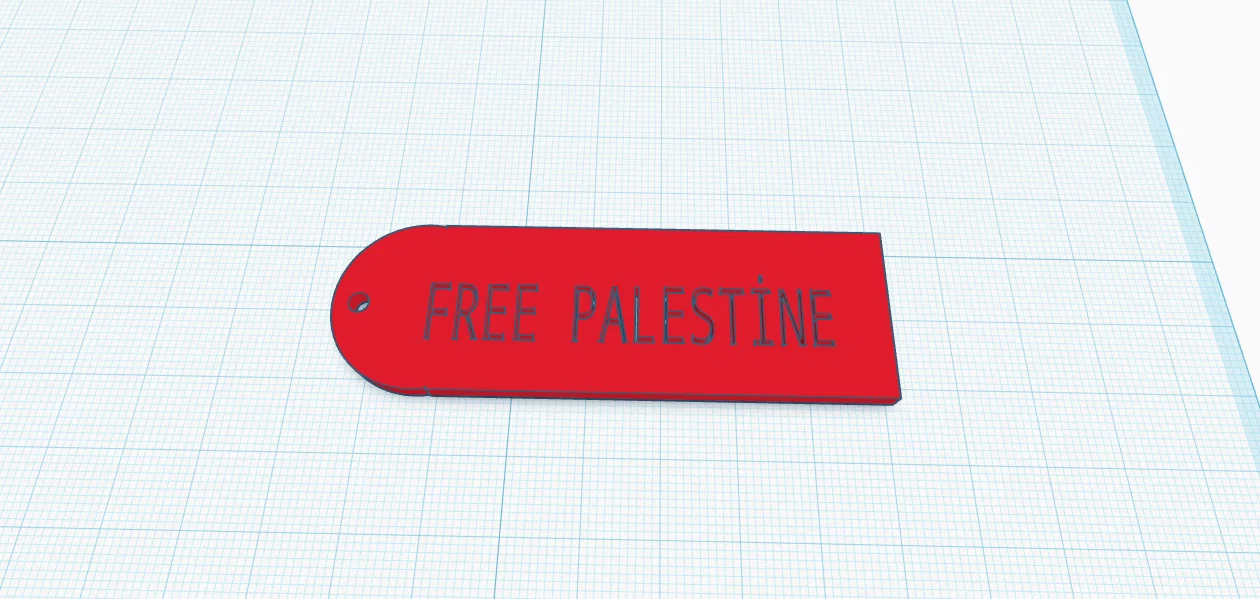 Mẫu móc khóa in 3D Free Palestine ý nghĩa, dễ in tại nhà - Image 1