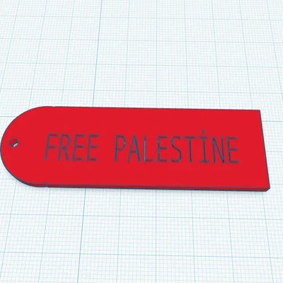 Mẫu móc khóa in 3D Free Palestine ý nghĩa, dễ in tại nhà