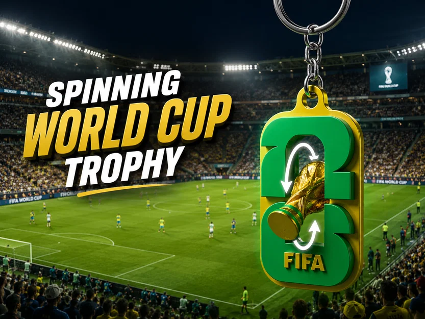 Móc khóa cúp World Cup 2026 xoay độc đáo cho tín đồ bóng đá - Image 1