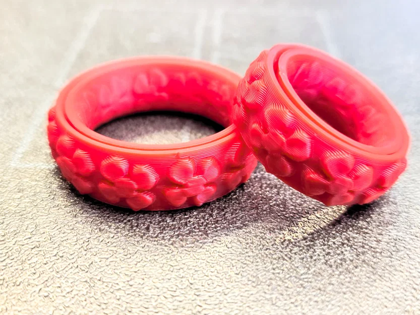 Nhẫn Xoay Floral Fidget Ring - Đồ chơi xả stress 3D độc đáo - Image 1