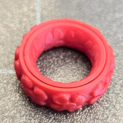 Nhẫn Xoay Floral Fidget Ring - Đồ chơi xả stress 3D độc đáo