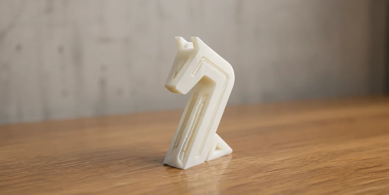 Mô hình quân cờ Mã (Knight) in 3D tối giản không cần support - Image 1