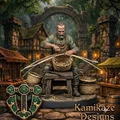 Mô hình 3D Người thợ đan giỏ làng quê - Village Basket Weaver cho RPG - Thumbnail 1