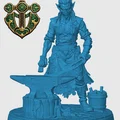 Mô hình Elven Blacksmith (Thợ rèn Tiên tộc) cho game D&D và Tabletop - Thumbnail 3