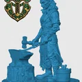 Mô hình Elven Blacksmith (Thợ rèn Tiên tộc) cho game D&D và Tabletop - Thumbnail 4
