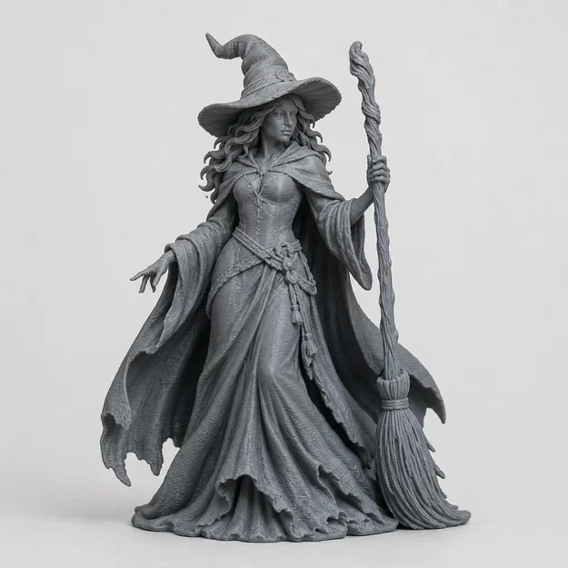 Mô hình phù thủy 3D (Hexe) ấn tượng cho game RPG và trưng bày - Image 1