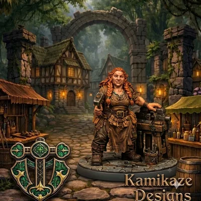Mô hình Nữ thợ rèn người lùn (Dwarven Female Blacksmith)